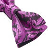 image:imageHISDERN Mens Bow Ties Self Tie Woven Satin Pocket Squares Set Formal Tuxedo Floral Paisley Bowties for Wedding Party PromPurple Paisley4