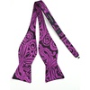 image:imageHISDERN Mens Bow Ties Self Tie Woven Satin Pocket Squares Set Formal Tuxedo Floral Paisley Bowties for Wedding Party PromPurple Paisley4