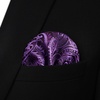 image:imageHISDERN Mens Bow Ties Self Tie Woven Satin Pocket Squares Set Formal Tuxedo Floral Paisley Bowties for Wedding Party PromPurple Paisley5