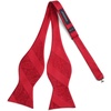 image:imageHISDERN Mens Bow Ties Self Tie Woven Satin Pocket Squares Set Formal Tuxedo Floral Paisley Bowties for Wedding Party PromRed 4