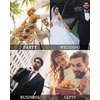 image:imageHISDERN Mens Bow Ties Self Tie Woven Satin Pocket Squares Set Formal Tuxedo Floral Paisley Bowties for Wedding Party PromRed1