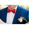 image:imageHISDERN Mens Bow Ties Self Tie Woven Satin Pocket Squares Set Formal Tuxedo Floral Paisley Bowties for Wedding Party PromRed1