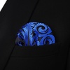 image:imageHISDERN Mens Bow Ties Self Tie Woven Satin Pocket Squares Set Formal Tuxedo Floral Paisley Bowties for Wedding Party PromRoyal Blue Paisley4