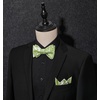 image:imageHISDERN Mens Bow Ties Self Tie Woven Satin Pocket Squares Set Formal Tuxedo Floral Paisley Bowties for Wedding Party PromSage Green5