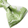image:imageHISDERN Mens Bow Ties Self Tie Woven Satin Pocket Squares Set Formal Tuxedo Floral Paisley Bowties for Wedding Party PromSage Green5