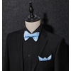 image:imageHISDERN Mens Bow Ties Self Tie Woven Satin Pocket Squares Set Formal Tuxedo Floral Paisley Bowties for Wedding Party PromSky Blue5