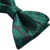 image:imageHISDERN Mens Bow Ties Self Tie Woven Satin Pocket Squares Set Formal Tuxedo Floral Paisley Bowties for Wedding Party PromTeal 4