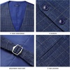 image:imageHISDERN Paisley Ties for Men Handkerchief Mens Suit Vest Plaid Dress Vest for Men