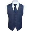 image:imageHISDERN Paisley Ties for Men Handkerchief Mens Suit Vest Plaid Dress Vest for Men