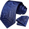 image:imageHISDERN Paisley Ties for Men Handkerchief Mens Suit Vest Plaid Dress Vest for Men
