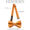 image:imageHISDERN Bow Ties for Men Orange Color Pre Tied Bow Tie and Pocket Square Classic Adjustable Clip on Bowties Handkerchief Set for Wedding Business Party