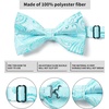 image:imageHISDERN Bow Ties for Men Pretied Paisley Bow Ties Pocket Square Set Mens Bowtie Wedding PartyAturquoise Blue