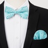 image:imageHISDERN Bow Ties for Men Pretied Paisley Bow Ties Pocket Square Set Mens Bowtie Wedding PartyAturquoise Blue