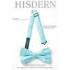 image:imageHISDERN Bow Ties for Men Pretied Paisley Bow Ties Pocket Square Set Mens Bowtie Wedding PartyAturquoise Blue