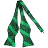 image:imageHISDERN Bowties for Men Floral Emerald Green Paisley Selftie Bowtie Dark Green Woven Silk Mens Bow Tie with Pocket Square Set for Wedding Party 2Pack