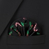 image:imageHISDERN Christmas Bow Ties for Men Xmas Selftied Bowties and Pocket Square Set Festival Woven Bowtie Handkerchief03black  Red Candy Cane