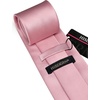 image:imageHISDERN Mens Solid Ties Formal Business Woven Tie and Pocket Square Cufflinks Set Classic Silk Satin Necktie WeddingBdusty Rose Pink 1