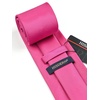 image:imageHISDERN Mens Solid Ties Formal Business Woven Tie and Pocket Square Cufflinks Set Classic Silk Satin Necktie WeddingBhot Pink 3