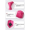 image:imageHISDERN Mens Solid Ties Formal Business Woven Tie and Pocket Square Cufflinks Set Classic Silk Satin Necktie WeddingBhot Pink 3