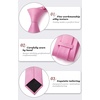 image:imageHISDERN Mens Solid Ties Formal Business Woven Tie and Pocket Square Cufflinks Set Classic Silk Satin Necktie WeddingBpink 2