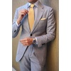 image:imageHISDERN Mens Solid Ties Formal Business Woven Tie and Pocket Square Cufflinks Set Classic Silk Satin Necktie WeddingEyellow Light 4