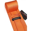 image:imageHISDERN Mens Solid Ties Formal Business Woven Tie and Pocket Square Cufflinks Set Classic Silk Satin Necktie WeddingF1orange