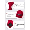 image:imageHISDERN Mens Solid Ties Formal Business Woven Tie and Pocket Square Cufflinks Set Classic Silk Satin Necktie WeddingG2red