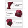 image:imageHISDERN Mens Solid Ties Formal Business Woven Tie and Pocket Square Cufflinks Set Classic Silk Satin Necktie WeddingG3burgundy