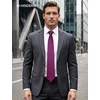 image:imageHISDERN Mens Solid Ties Formal Business Woven Tie and Pocket Square Cufflinks Set Classic Silk Satin Necktie WeddingG4burgundy