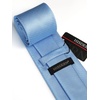 image:imageHISDERN Mens Solid Ties Formal Business Woven Tie and Pocket Square Cufflinks Set Classic Silk Satin Necktie WeddingHbaby Blue Light