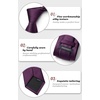 image:imageHISDERN Mens Solid Ties Formal Business Woven Tie and Pocket Square Cufflinks Set Classic Silk Satin Necktie WeddingI2purple Dark