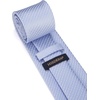 image:imageHISDERN Mens Solid Ties Formal Business Woven Tie and Pocket Square Cufflinks Set Classic Silk Satin Necktie WeddingIpurple Light 1