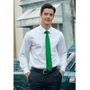 image:imageHISDERN Mens Solid Ties Formal Business Woven Tie and Pocket Square Cufflinks Set Classic Silk Satin Necktie WeddingJ2green Light