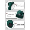 image:imageHISDERN Mens Solid Ties Formal Business Woven Tie and Pocket Square Cufflinks Set Classic Silk Satin Necktie WeddingJ4emerald Green