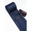 image:imageHISDERN Mens Solid Ties Formal Business Woven Tie and Pocket Square Cufflinks Set Classic Silk Satin Necktie WeddingK2navy Blue 3