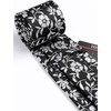 image:imageHISDERN Mens Ties Solid Color Tie and Pocket Square Set Classic Woven Formal Neckties amp Handkerchief Wedding PartyBlack Floral 3