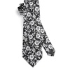 image:imageHISDERN Mens Ties Solid Color Tie and Pocket Square Set Classic Woven Formal Neckties amp Handkerchief Wedding PartyBlack Floral 3