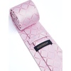 image:imageHISDERN Mens Ties Solid Color Tie and Pocket Square Set Classic Woven Formal Neckties amp Handkerchief Wedding PartyBlush Pink Check
