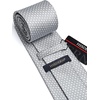 image:imageHISDERN Mens Ties Solid Color Tie and Pocket Square Set Classic Woven Formal Neckties amp Handkerchief Wedding PartyCgrey