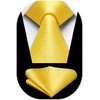 image:imageHISDERN Mens Ties Solid Color Tie and Pocket Square Set Classic Woven Formal Neckties amp Handkerchief Wedding PartyD05 Yellow