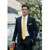 image:imageHISDERN Mens Ties Solid Color Tie and Pocket Square Set Classic Woven Formal Neckties amp Handkerchief Wedding PartyD05 Yellow