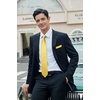 image:imageHISDERN Mens Ties Solid Color Tie and Pocket Square Set Classic Woven Formal Neckties amp Handkerchief Wedding PartyD05 Yellow