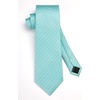 image:imageHISDERN Mens Ties Solid Color Tie and Pocket Square Set Classic Woven Formal Neckties amp Handkerchief Wedding PartyMint Blue