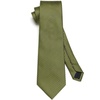 image:imageHISDERN Mens Ties Solid Color Tie and Pocket Square Set Classic Woven Formal Neckties amp Handkerchief Wedding PartyOlive Green