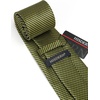 image:imageHISDERN Mens Ties Solid Color Tie and Pocket Square Set Classic Woven Formal Neckties amp Handkerchief Wedding PartyOlive Green