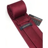 image:imageHISDERN Mens Ties Solid Color Tie and Pocket Square Set Classic Woven Formal Neckties amp Handkerchief Wedding PartyRed 2