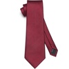 image:imageHISDERN Mens Ties Solid Color Tie and Pocket Square Set Classic Woven Formal Neckties amp Handkerchief Wedding PartyRed 2