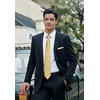 image:imageHISDERN Mens Ties Solid Color Tie and Pocket Square Set Classic Woven Formal Neckties amp Handkerchief Wedding PartyYellow