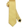 image:imageHISDERN Mens Ties Solid Color Tie and Pocket Square Set Classic Woven Formal Neckties amp Handkerchief Wedding PartyYellow