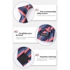 image:imageHISDERN Stripe Tie Mens Ties with Pocket Square Set Classic 34 Silk Formal Necktie Handkerchief for Business WeddingA01navy American Flag
